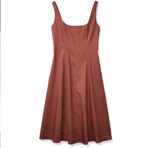 NWT Club Monaco Wide Neck Panel Dress Red Women's 8 A Line Pockets Classic